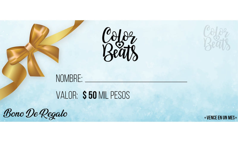 Bonos de Regalo - colorbeats